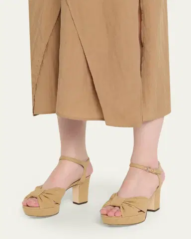 Jimmy Choo 80mm Heloise Linen Platform Sandals | Thumbnail 2 Jimmy Choo 80mm Heloise Linen Platform Sandals | Thumbnail 2