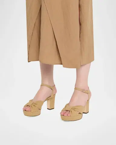 Jimmy Choo 80mm Heloise Linen Platform Sandals | Thumbnail 6 Jimmy Choo 80mm Heloise Linen Platform Sandals | Thumbnail 6
