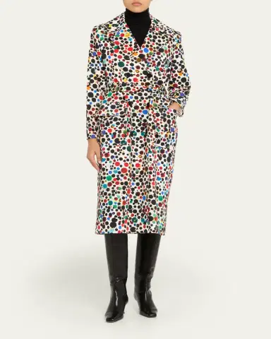 Libertine Orpheus Spotted Belted Long Trench Coat | Thumbnail 2 Libertine Orpheus Spotted Belted Long Trench Coat | Thumbnail 2
