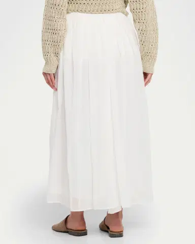 Brunello Cucinelli Cotton Organza Pull-On Midi Skirt | Thumbnail 3 Brunello Cucinelli Cotton Organza Pull-On Midi Skirt | Thumbnail 3