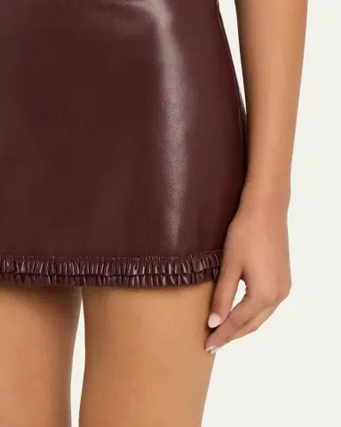 LoveShackFancy Noala Faux Leather Mini Skirt | Thumbnail 5 LoveShackFancy Noala Faux Leather Mini Skirt | Thumbnail 5