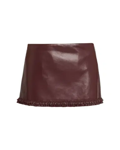 LoveShackFancy Noala Faux Leather Mini Skirt | Thumbnail 1 LoveShackFancy Noala Faux Leather Mini Skirt | Thumbnail 1