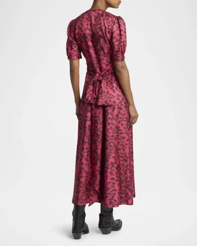 Gabriela Hearst Larkin Printed Satin Puff-Sleeve Midi Dress | Thumbnail 12 Gabriela Hearst Larkin Printed Satin Puff-Sleeve Midi Dress | Thumbnail 12