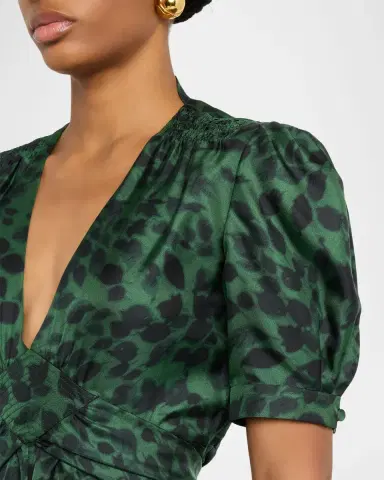 Gabriela Hearst Larkin Printed Satin Puff-Sleeve Midi Dress | Thumbnail 18 Gabriela Hearst Larkin Printed Satin Puff-Sleeve Midi Dress | Thumbnail 18