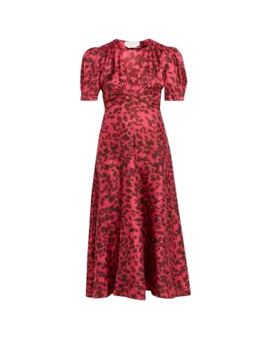 Gabriela Hearst Larkin Printed Satin Puff-Sleeve Midi Dress | Thumbnail 1 Gabriela Hearst Larkin Printed Satin Puff-Sleeve Midi Dress | Thumbnail 1