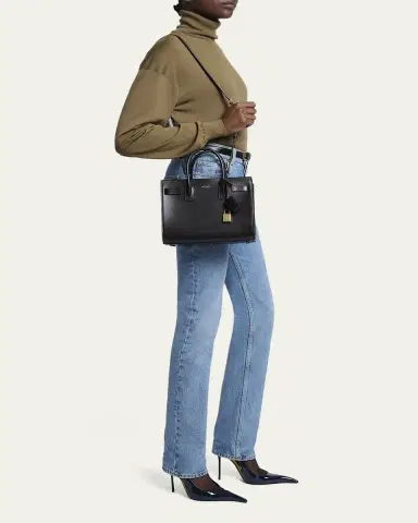 Saint Laurent Sac De Jour Baby Top-Handle Bag in Smooth Leather | Thumbnail 9 Saint Laurent Sac De Jour Baby Top-Handle Bag in Smooth Leather | Thumbnail 9