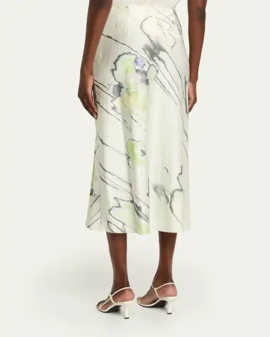 Jason Wu Collection Watercolor Crepe Satin Slip Midi Skirt | Thumbnail 3 Jason Wu Collection Watercolor Crepe Satin Slip Midi Skirt | Thumbnail 3