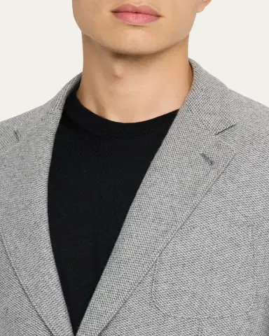 Giorgio Armani Men's Birdseye Cashmere Single-Breasted Blazer | Thumbnail 5 Giorgio Armani Men's Birdseye Cashmere Single-Breasted Blazer | Thumbnail 5