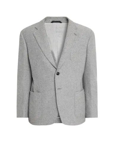 Giorgio Armani Men's Birdseye Cashmere Single-Breasted Blazer | Thumbnail 1 Giorgio Armani Men's Birdseye Cashmere Single-Breasted Blazer | Thumbnail 1