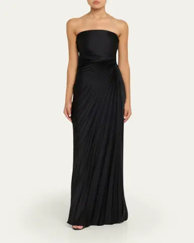 A.L.C. Bianca Pleated Strapless Gown | Thumbnail 2 A.L.C. Bianca Pleated Strapless Gown | Thumbnail 2
