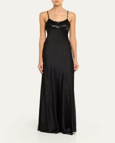Jason Wu Collection Bead & Sequin Washed Twill Slip Gown | Thumbnail 2 Jason Wu Collection Bead & Sequin Washed Twill Slip Gown | Thumbnail 2