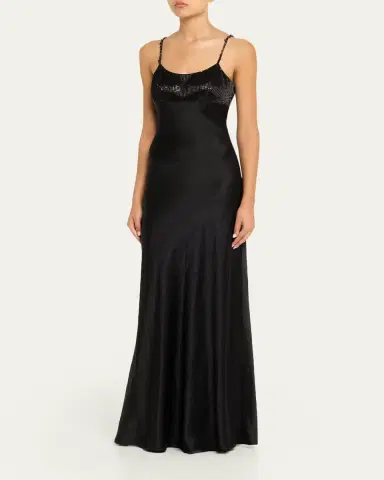 Jason Wu Collection Bead & Sequin Washed Twill Slip Gown | Thumbnail 4 Jason Wu Collection Bead & Sequin Washed Twill Slip Gown | Thumbnail 4