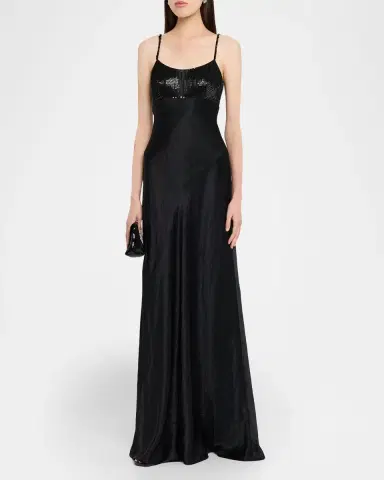 Jason Wu Collection Bead & Sequin Washed Twill Slip Gown | Thumbnail 8 Jason Wu Collection Bead & Sequin Washed Twill Slip Gown | Thumbnail 8