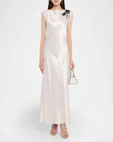 Jason Wu Collection Embellished Washed Twill Column Gown | Thumbnail 6 Jason Wu Collection Embellished Washed Twill Column Gown | Thumbnail 6
