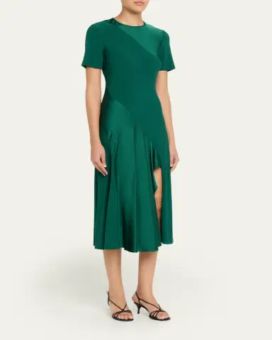 Diane von Furstenberg Araminta Bias-Cut Stretch Satin Midi Dress | Thumbnail 4 Diane von Furstenberg Araminta Bias-Cut Stretch Satin Midi Dress | Thumbnail 4