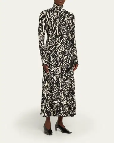 Proenza Schouler White Label Mabel Jersey Turtleneck Dress | Thumbnail 4 Proenza Schouler White Label Mabel Jersey Turtleneck Dress | Thumbnail 4