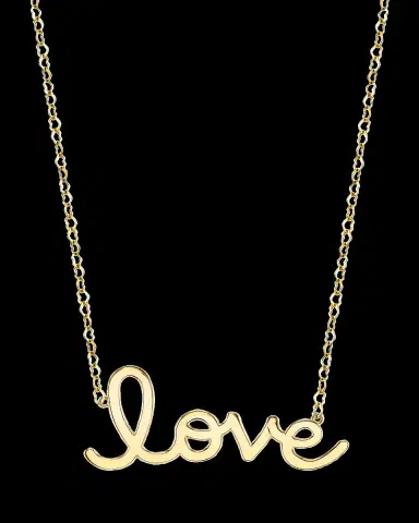 Sydney Evan Yellow Gold Pure Love Necklace with Heart Chain | Thumbnail 2 Sydney Evan Yellow Gold Pure Love Necklace with Heart Chain | Thumbnail 2