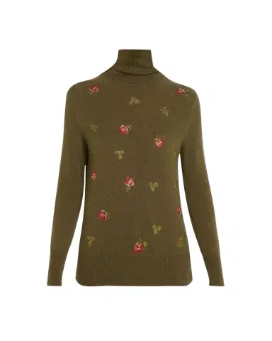 Libertine Florecita Embellished Cashmere Turtleneck Sweater | Thumbnail 1 Libertine Florecita Embellished Cashmere Turtleneck Sweater | Thumbnail 1