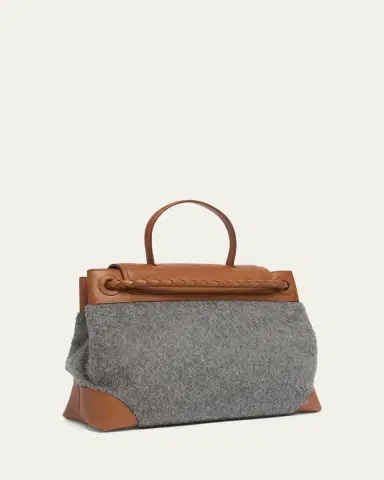 Bottega Veneta Ciao Ciao Medium Felt & Leather Top-Handle Bag | Thumbnail 3 Bottega Veneta Ciao Ciao Medium Felt & Leather Top-Handle Bag | Thumbnail 3