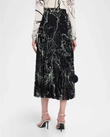 Jason Wu Collection Pleated Floral-Print Chiffon Midi Skirt | Thumbnail 7 Jason Wu Collection Pleated Floral-Print Chiffon Midi Skirt | Thumbnail 7