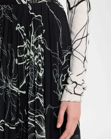 Jason Wu Collection Pleated Floral-Print Chiffon Midi Skirt | Thumbnail 9 Jason Wu Collection Pleated Floral-Print Chiffon Midi Skirt | Thumbnail 9