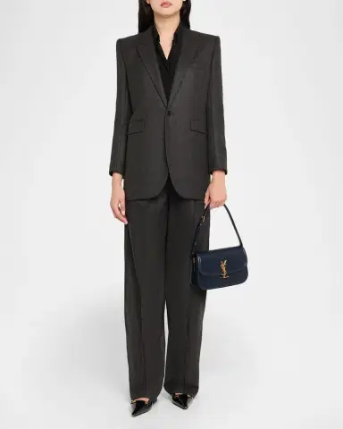 Saint Laurent Solferino Medium YSL Shoulder Bag in Smooth Leather | Thumbnail 24 Saint Laurent Solferino Medium YSL Shoulder Bag in Smooth Leather | Thumbnail 24