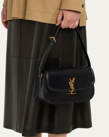 Saint Laurent Solferino Medium YSL Shoulder Bag in Smooth Leather | Thumbnail 8 Saint Laurent Solferino Medium YSL Shoulder Bag in Smooth Leather | Thumbnail 8