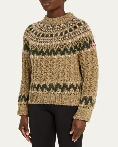 Moncler Grenoble Cable-Knit Fairisle Sweater | Thumbnail 4 Moncler Grenoble Cable-Knit Fairisle Sweater | Thumbnail 4