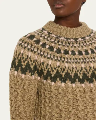 Moncler Grenoble Cable-Knit Fairisle Sweater | Thumbnail 5 Moncler Grenoble Cable-Knit Fairisle Sweater | Thumbnail 5