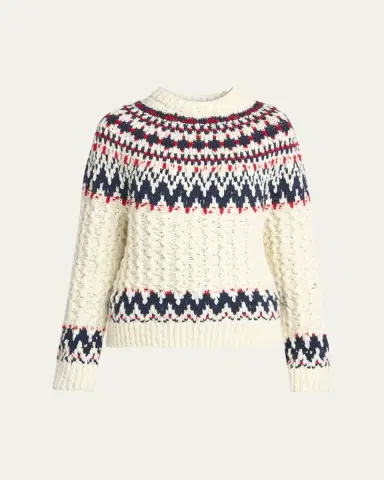 Moncler Grenoble Cable-Knit Fairisle Sweater | Thumbnail 6 Moncler Grenoble Cable-Knit Fairisle Sweater | Thumbnail 6