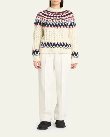 Moncler Grenoble Cable-Knit Fairisle Sweater | Thumbnail 7 Moncler Grenoble Cable-Knit Fairisle Sweater | Thumbnail 7