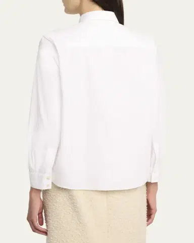 The Row Sadie Cotton Poplin Button-Down Shirt | Thumbnail 3 The Row Sadie Cotton Poplin Button-Down Shirt | Thumbnail 3