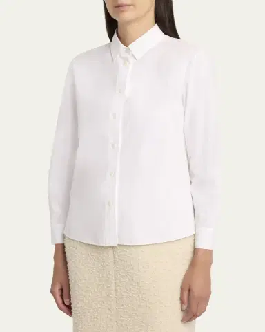 The Row Sadie Cotton Poplin Button-Down Shirt | Thumbnail 4 The Row Sadie Cotton Poplin Button-Down Shirt | Thumbnail 4
