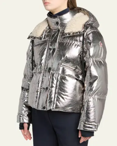 Moncler Grenoble Calaque Metallic Hooded Down Ski Jacket | Thumbnail 4 Moncler Grenoble Calaque Metallic Hooded Down Ski Jacket | Thumbnail 4