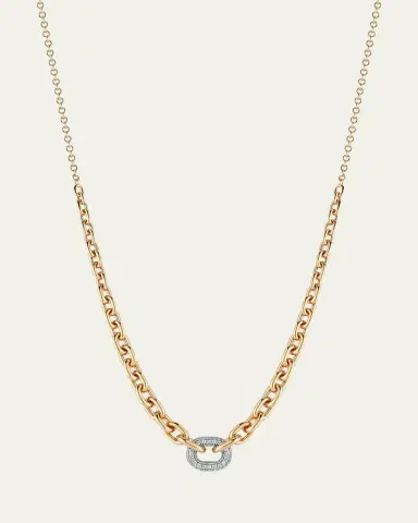 WALTERS FAITH Morrell Graduated Link Necklace with Single Diamond Link | Thumbnail 2 WALTERS FAITH Morrell Graduated Link Necklace with Single Diamond Link | Thumbnail 2