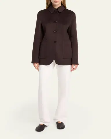 THE ROW Tiras Cashmere SIngle-Breasted Jacket | Thumbnail 2 THE ROW Tiras Cashmere SIngle-Breasted Jacket | Thumbnail 2