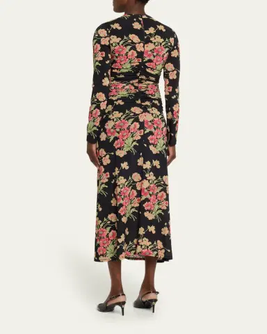 Sea Cornelia Floral Long-Sleeve Midi Dress | Thumbnail 3 Sea Cornelia Floral Long-Sleeve Midi Dress | Thumbnail 3