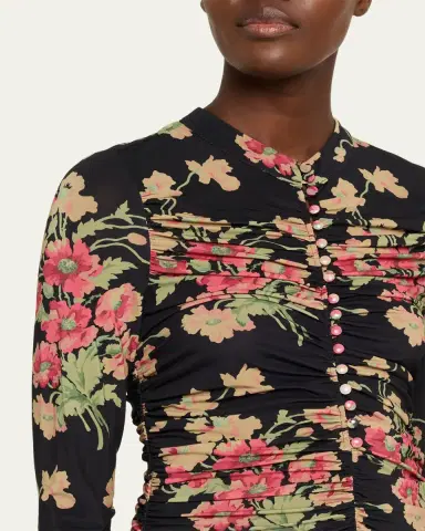 Sea Cornelia Floral Long-Sleeve Midi Dress | Thumbnail 5 Sea Cornelia Floral Long-Sleeve Midi Dress | Thumbnail 5