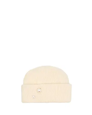 Inverni Ribbed Pearly Cashmere Beanie | Thumbnail 1 Inverni Ribbed Pearly Cashmere Beanie | Thumbnail 1