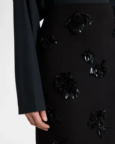 Proenza Schouler Moira Embroidered Compact Crepe Skirt | Thumbnail 9 Proenza Schouler Moira Embroidered Compact Crepe Skirt | Thumbnail 9