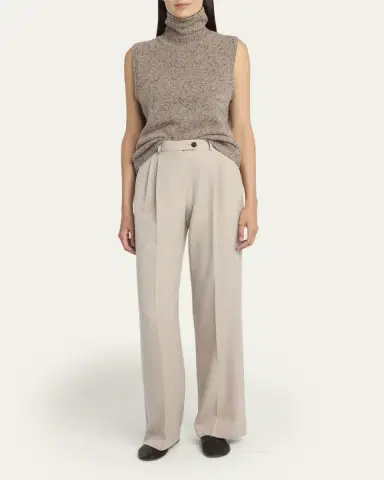 The Row Merilas Turtleneck Cashmere Sleeveless Sweater | Thumbnail 2 The Row Merilas Turtleneck Cashmere Sleeveless Sweater | Thumbnail 2