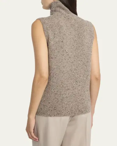 The Row Merilas Turtleneck Cashmere Sleeveless Sweater | Thumbnail 3 The Row Merilas Turtleneck Cashmere Sleeveless Sweater | Thumbnail 3