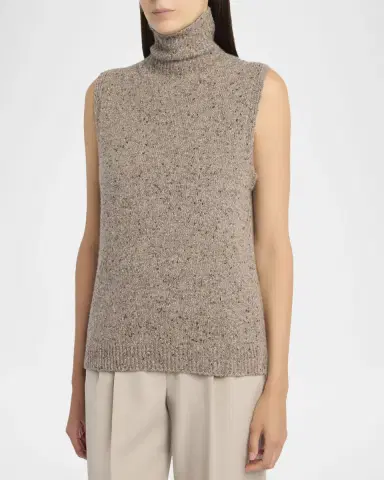 The Row Merilas Turtleneck Cashmere Sleeveless Sweater | Thumbnail 8 The Row Merilas Turtleneck Cashmere Sleeveless Sweater | Thumbnail 8