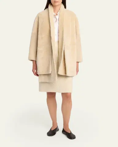 The Row Alarise Lamb Shearling Open Coat | Thumbnail 2 The Row Alarise Lamb Shearling Open Coat | Thumbnail 2