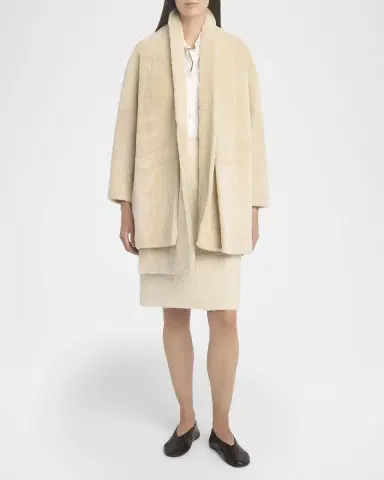 The Row Alarise Lamb Shearling Open Coat | Thumbnail 6 The Row Alarise Lamb Shearling Open Coat | Thumbnail 6