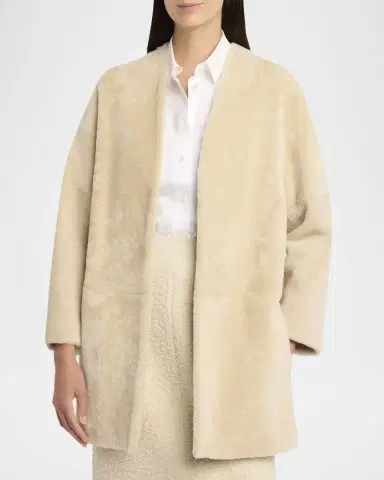 The Row Alarise Lamb Shearling Open Coat | Thumbnail 8 The Row Alarise Lamb Shearling Open Coat | Thumbnail 8