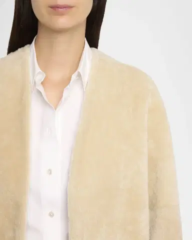 The Row Alarise Lamb Shearling Open Coat | Thumbnail 9 The Row Alarise Lamb Shearling Open Coat | Thumbnail 9
