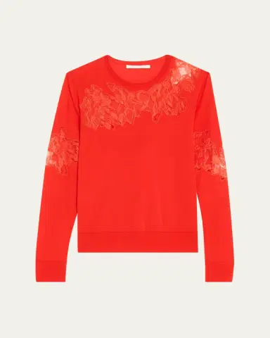 Jason Wu Collection Lace-Inset Merino Wool Sweater | Thumbnail 6 Jason Wu Collection Lace-Inset Merino Wool Sweater | Thumbnail 6