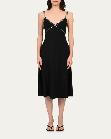 Diane von Furstenberg Iris Glass-Embellished Empire Silk Midi Dress | Thumbnail 2 Diane von Furstenberg Iris Glass-Embellished Empire Silk Midi Dress | Thumbnail 2