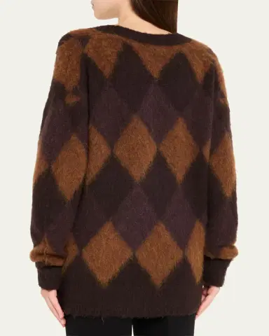 A.L.C. Reid Fuzzy Diamond Cardigan | Thumbnail 3 A.L.C. Reid Fuzzy Diamond Cardigan | Thumbnail 3
